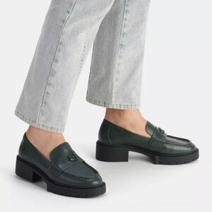 Coach Platform Leah Loafers Green